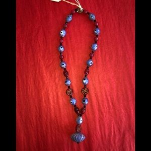 Periwinkle Glass Bead Necklace
